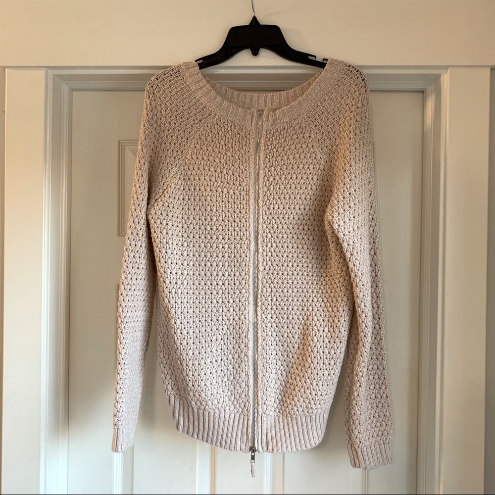 Pink Sweater with Zipper